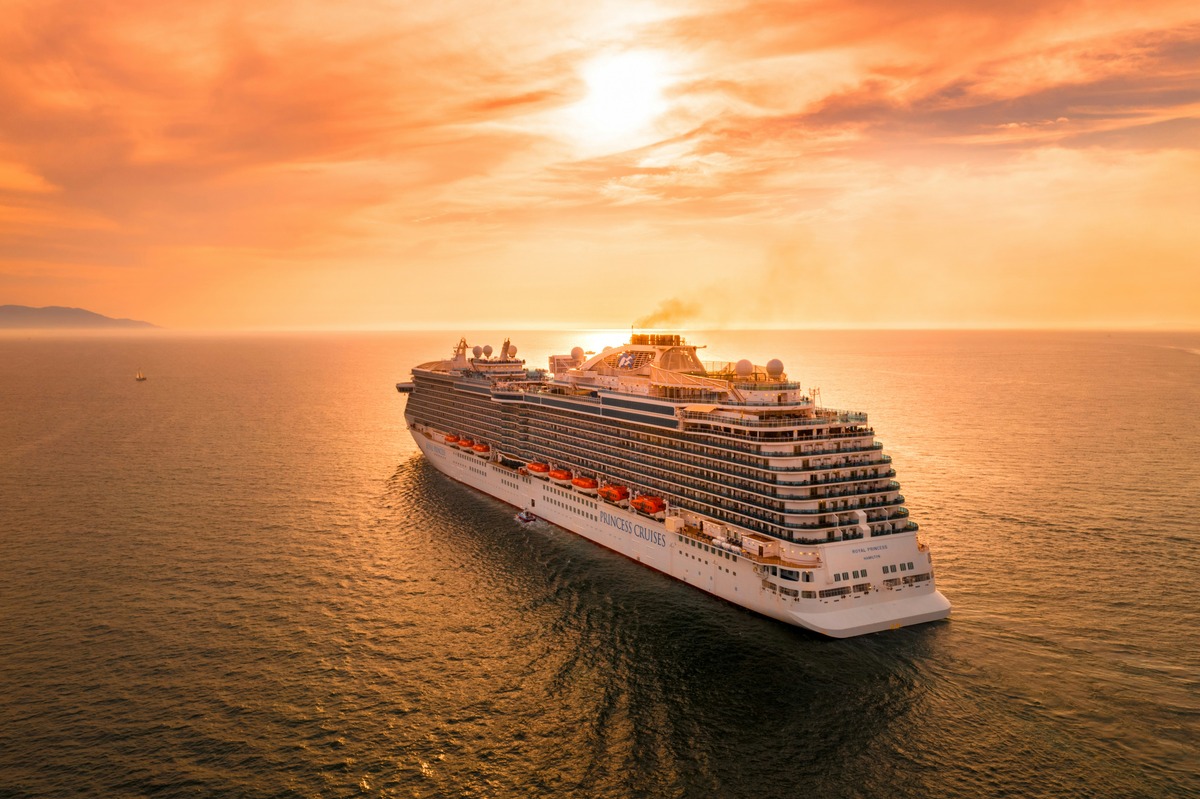 Cruise ship at sea